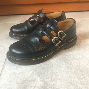Dr. Martens Black Smooth Leather Mary Jane